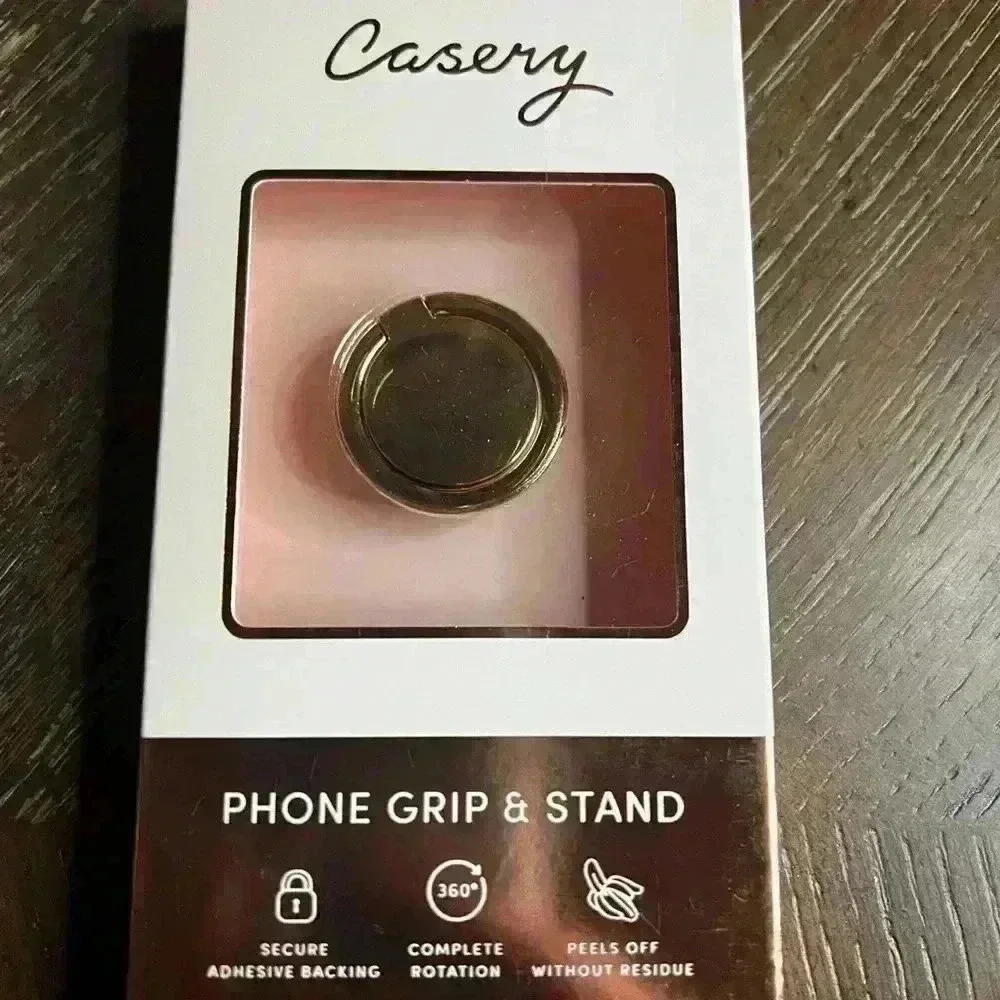 Gold phone grip and stand